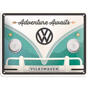 VW T1 Adventure Awaits metalinis paveikslas